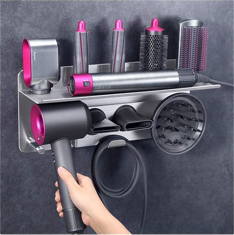 ZUNTO Hair Dryer Holder Wall Mount for Dyson Supersonic Hairdryer with Bathroom Storage ...