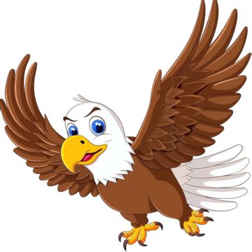 Cute Eagle Cartoon Mascot Flying, Aggressive, American, Angry PNG Transparent Image and Clipart ...