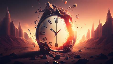 Free Photo | Clock night time illustration midnight old backgrounds generative AI