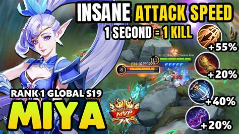 INSANE ATTACK SPEED !! MIYA BEST BUILD 2021 ~ TOP 1 GLOBAL MIYA BUILD ~ MOBILE LEGENDS - YouTube