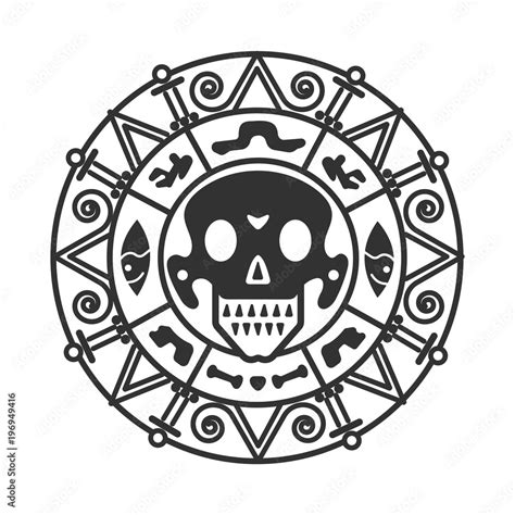 Medallion of pirates of the Caribbean Sea. Stock Vector | Adobe Stock