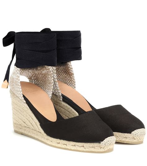 Castaner Carina Canvas Wedge Espadrilles in Black - Save 12% - Lyst