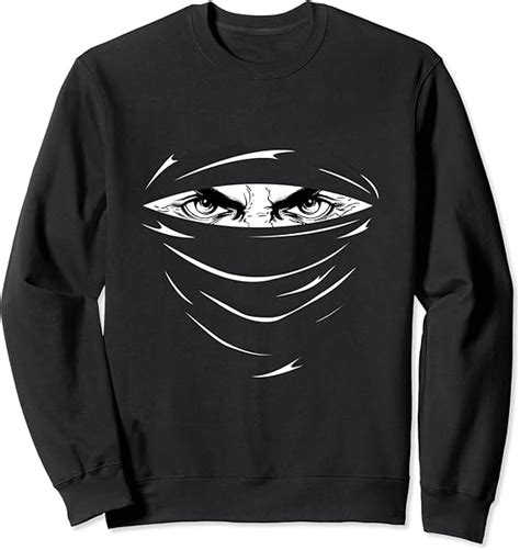 Amazon.com: Ninja Eyes Mask Gift Sweatshirt : Clothing, Shoes & Jewelry