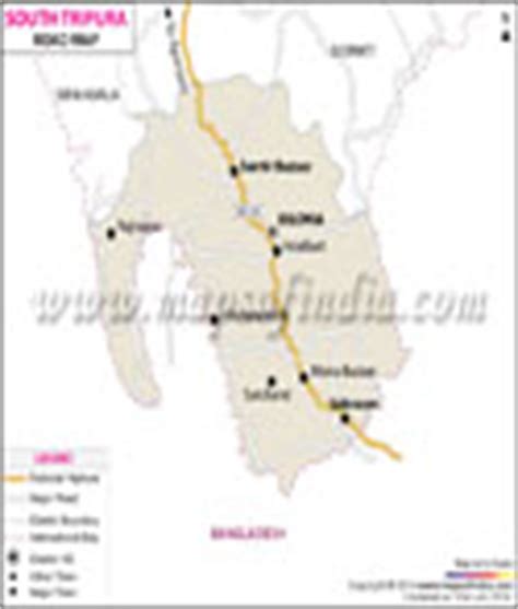 Road Map of Tripura, Tripura Roads