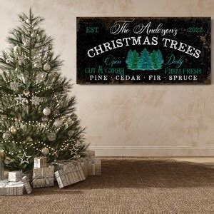 Custom Christmas Tree Farm Sign Vintage Xmas Décor Rustic - Etsy