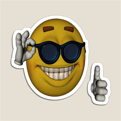 "Picardía/Sunglasses Thumbs up emoticon meme" Magnet by monkofyomom | Redbubble