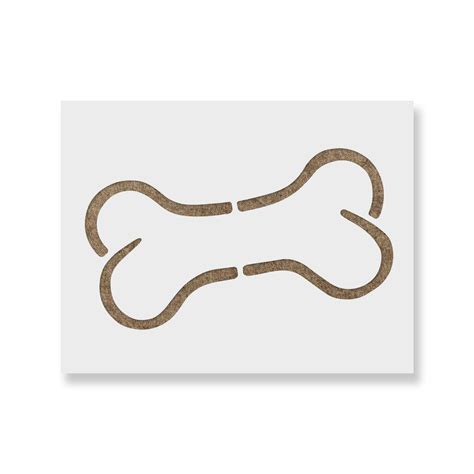 Dog Bone Stencil - Durable Stencil of a Dog Bone Outline