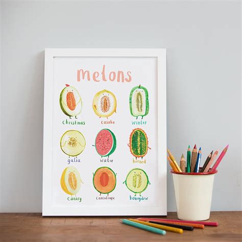 Melons Art Print A4 - Etsy UK