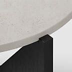 Miro Concrete Coffee Table with Black Ebonized White Oak Wood Base | Crate & Barrel Canada