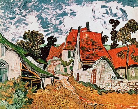 Village Street In Auvers By Van Gogh Painting by Vincent Van Gogh | Pixels