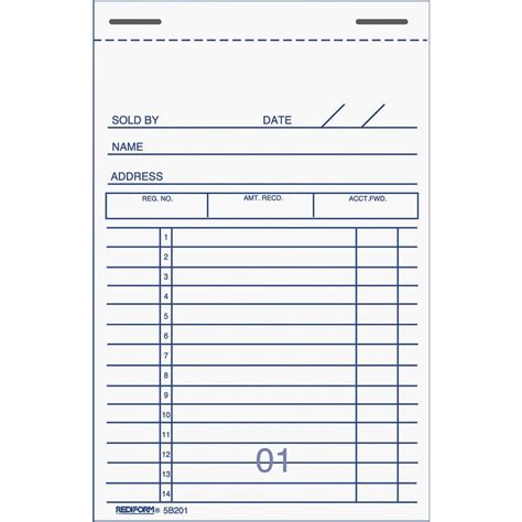 Rediform 5B201, Rediform Sales Receipt Book, RED5B201, RED 5B201 - Great Office Buys