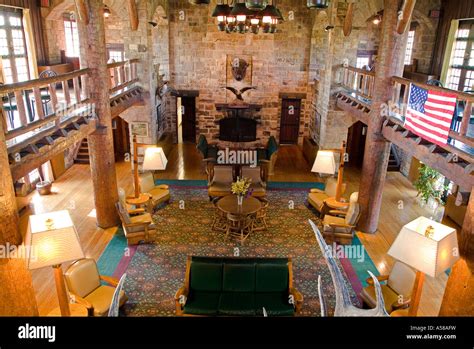 Interior of Giant City Lodge at Giant City State Park in Southern Illinois Stock Photo - Alamy