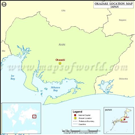 Where is Okazaki | Location of Okazaki in Japan Map