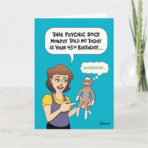 Funny 45th Birthday Card | Zazzle.com