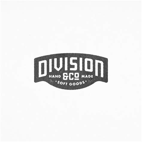 the logo for division hand and made soft goods is shown in black on a ...