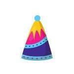 Birthday Hat Clipart blue pink yellow | Birthday Star