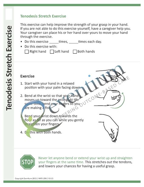 Tenodesis Stretch Exercise - Eventium