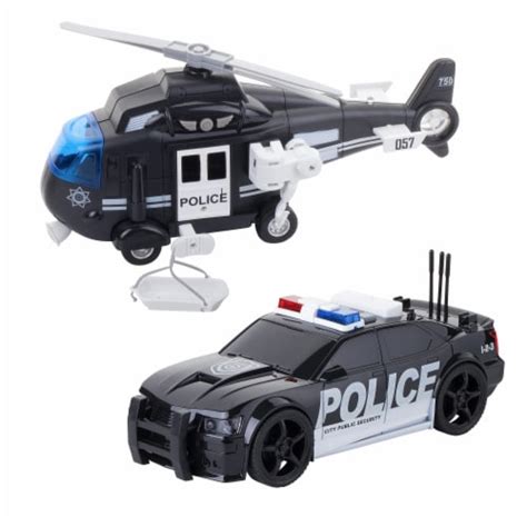 Dazmers Friction Powered Emergency Vehicle Toys Set - Police Car ...