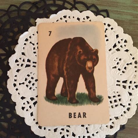 BEAR flash Card / Vintage Bear Card Great for Mixed Media, Altered Art, Journals, Smash books ...