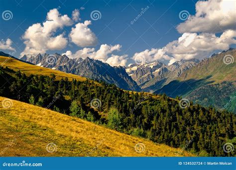 Beautiful Mountain Landscape in Kazbegi National Park, Caucasus ...