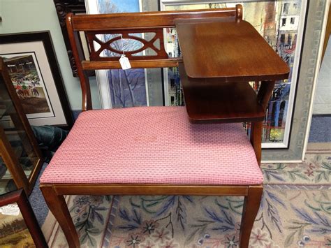 Kitsch 'n Stuff: Vintage Telephone Table Or Gossip Bench: A Great Idea | Gossip bench, Telephone ...