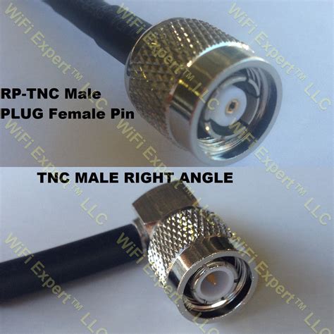 LMR195 RP-TNC MALE to TNC Male Angle Coaxial RF Pigtail Cable – RF ...