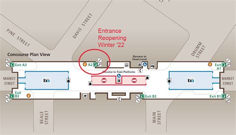 Entrance Closure Alert: Embarcadero Station entrance at Davis and Market closed for work on new ...