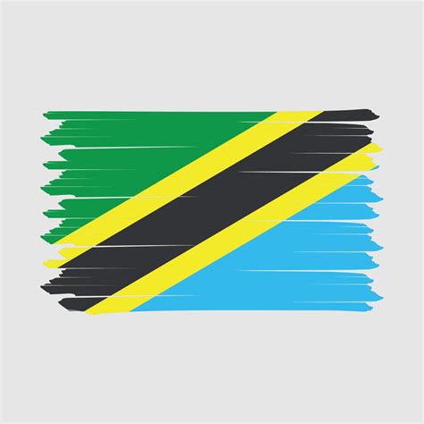 Tanzania Flag Brush Design Vector Illustration 17682449 Vector Art at ...