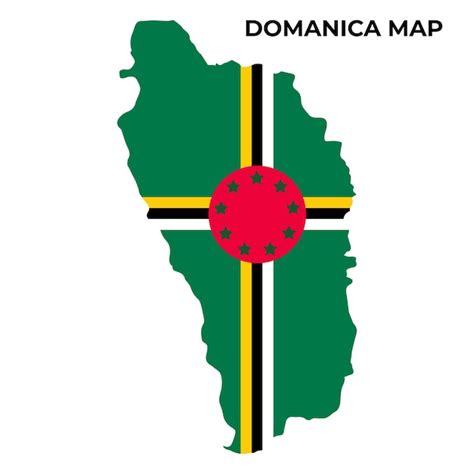 Premium Vector | Dominica national flag map design illustration of ...