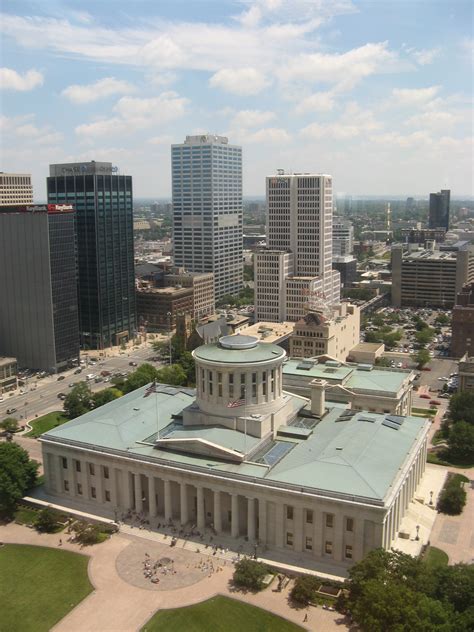 Aerial Photo Of Statehouse With Sky | Ohio Statehouse