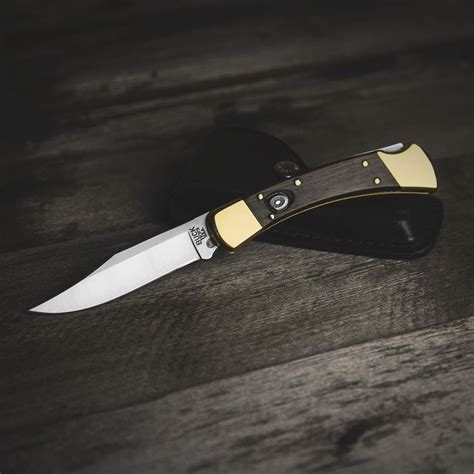 Buck 110 Automatic Knife - Ebony | 3.75" Satin | Buck 110, Engraved ...