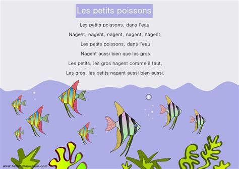 Paroles de la chanson "Les petits poissons"