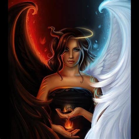 free download | Good vs Evil, fantasy, female, girl, angel, good, evil ...