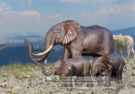 Tall and large indian elephant bronze statues for sale | Animal Sculptures