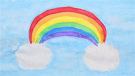 Glue Resist Watercolor Rainbow - The Craft-at-Home Family