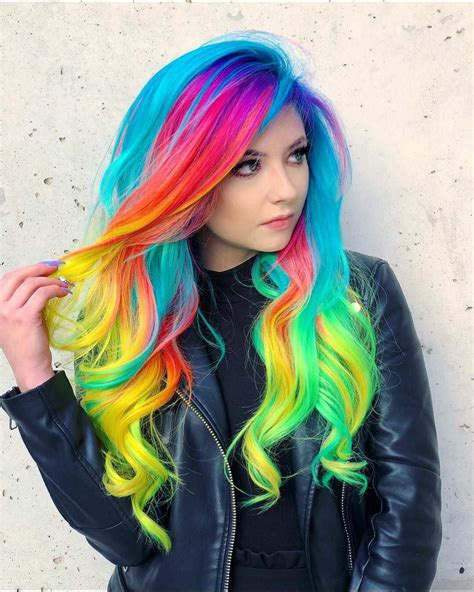 Super cool | Spring hair color, Rainbow hair color, Hot hair colors