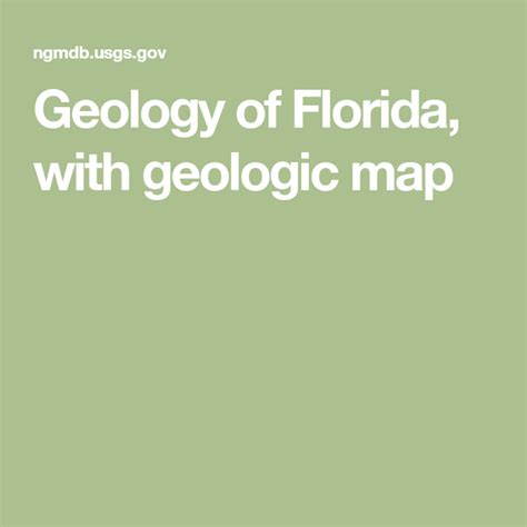 Geology of Florida, with geologic map | Geology, Map of florida, Florida