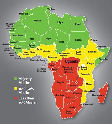 Places where Muslims live in Africa - - - source: davidwhiting.today ...