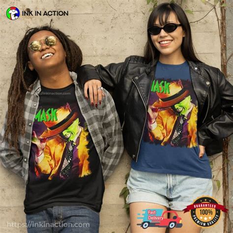 The Mask Jim Carrey Movie Poster 90s Cool Graphic Tees - Ink In Action