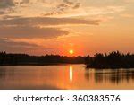 Red Sunset over the lake image - Free stock photo - Public Domain photo - CC0 Images