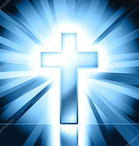 Blue christian cross symbol — Stock Photo © pixeldreams #7705643