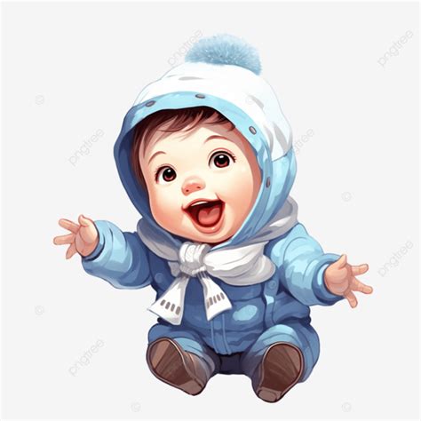 Cheerful Snow Days Baby Cartoon S Playful Frolics In Winter Wonderland, Baby Clipart, Cartoon ...