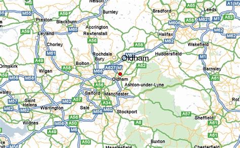 Oldham Map - United Kingdom