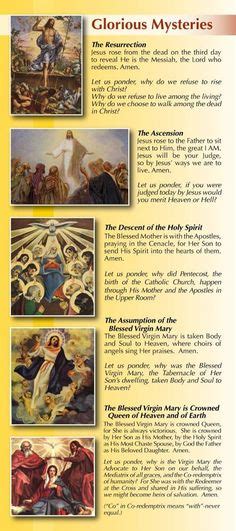 The Glorious Mysteries Praying The Rosary Catholic, Catholic Beliefs ...