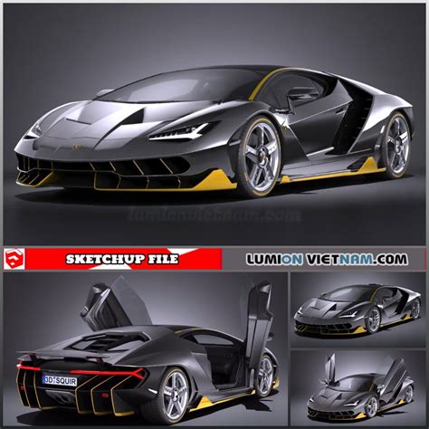 3D CAR LAMBORGHINI [SKETCHUP MODEL FREE DOWNLOAD] - Lumion Việt Nam