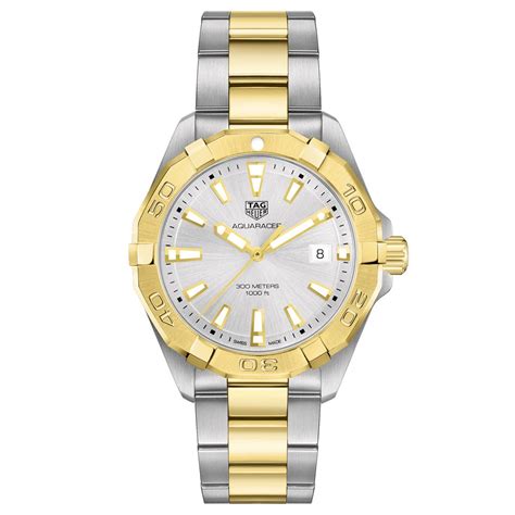 TAG Heuer Aquaracer WBD1120.BB0930 quartz steel gold plated bezel 41 mm