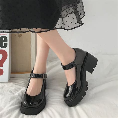 Rimocy 2020 New Black High Heels Shoes Women Pumps Fashion Patent Leather Platform Shoes Woman ...