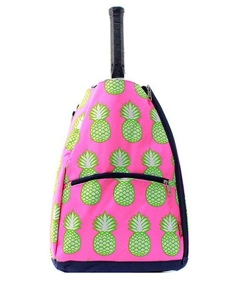 Ladies Monogrammed Tennis Racket Bag Pink by DoubleBMonograms