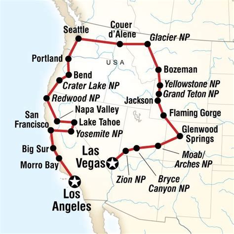 Map of the route for Vegas to Los Angeles Road Trip #westcoastroadtrip Map of the route for ...