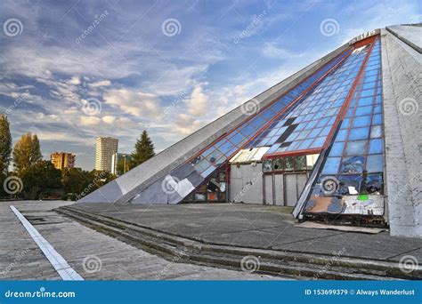 The Uniquely Strange Pyramid of Tirana Stock Image - Image of illyrian ...